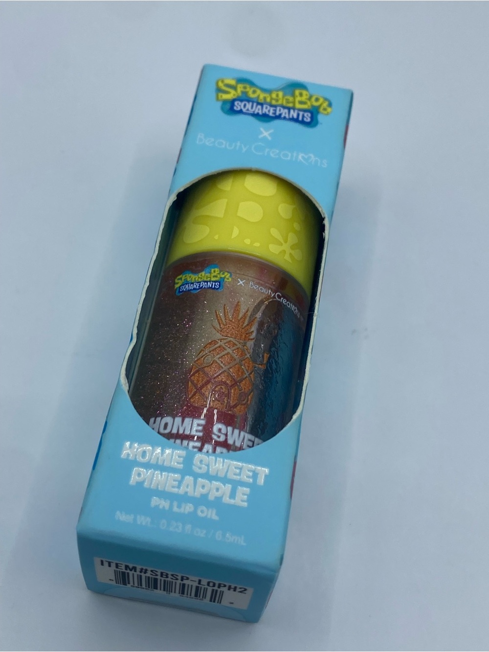 SpongeBob X Beauty Creations Home Sweet Pineapple PH Lip Oil Lipgloss NIB - Picture 3 of 10
